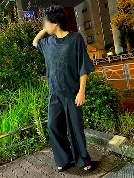 「夏服」｜「アイテム（スラックス）」を使った、こーしろーさん（メンズ・171cm）の夏コーディネート