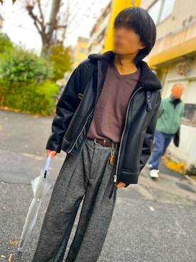 「1004ST（イチマルマルヨンエスティ―）のアイテム」を使った、souさん（メンズ・171cm）の冬コーディネート