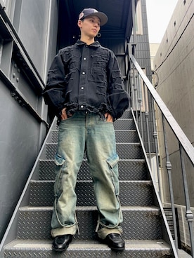 「DANKE SCHON（ダンケシェーン）のアイテム（ジャケット/アウター）」を使った、YUITOさん（メンズ・170cm）の冬コーディネート