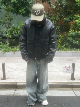 「DANKE SCHON（ダンケシェーン）のアイテム（ブルゾン）」を使った、YUITOさん（メンズ・170cm）の秋コーディネート