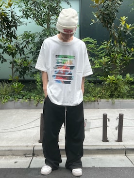 「A4A（エーフォーエー）のアイテム」を使った、YUITOさん（メンズ・170cm）の夏コーディネート
