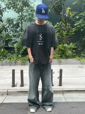 「DANKE SCHON（ダンケシェーン）のアイテム（トップス）」を使った、YUITOさん（メンズ・170cm）の夏コーディネート