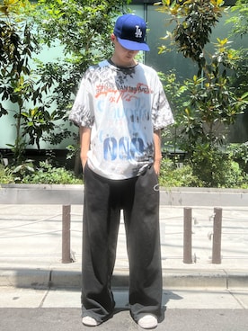 「DANKE SCHON（ダンケシェーン）のアイテム（トップス）」を使った、YUITOさん（メンズ・170cm）の夏コーディネート
