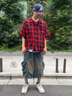「DANKE SCHON（ダンケシェーン）のアイテム」を使った、YUITOさん（メンズ・170cm）の夏コーディネート
