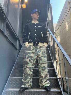 「WHITELAND（ホワイトランド）のアイテム（その他パンツ）」を使った、YUITOさん（メンズ・170cm）の冬コーディネート