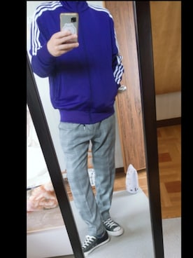 「アイテム（ジャージ）」を使った、Takesiさん（メンズ・171cm）の秋コーディネート
