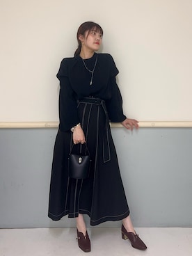 「アイテム（パンプス）」を使った、azuさん（レディース・170cm）の秋コーディネート