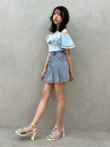 EATME ベルテッドラッフルフリルワンピース EATME（イートミー） ワンピース ベルテッドラッフルフリルワンピース