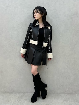 「アイテム（ブルゾン）」を使った、NANAKOさん（レディース・153cm）の秋コーディネート