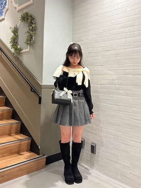 「アイテム（スカート）」を使った、ひなさん（レディース・161cm・10代）の秋コーディネート