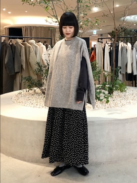 「かぐれ」｜「アイテム（スウェット）」を使った、トダカさん（レディース・160cm）の秋コーディネート