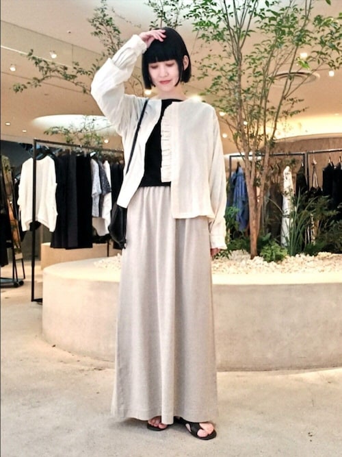 ☆未使用に近い☆かぐれ リネンレーヨンストレートスカート かぐれ（カグレ）の「リネンレーヨンストレートスカート