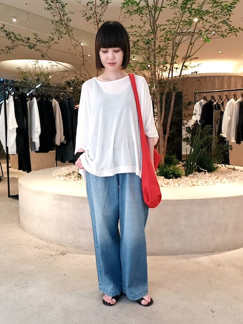 フェードデニムイージーパンツ
