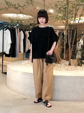 「クロップドパンツ」｜トダカさん（レディース・160cm）の夏コーディネート