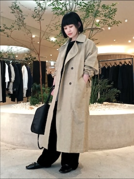 「アイテム（トレンチコート）」を使った、nanaさん（レディース・160cm）の夏コーディネート