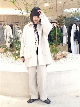 「アイテム（バンダナ/スカーフ）」を使った、トダカさん（レディース・160cm）の秋コーディネート