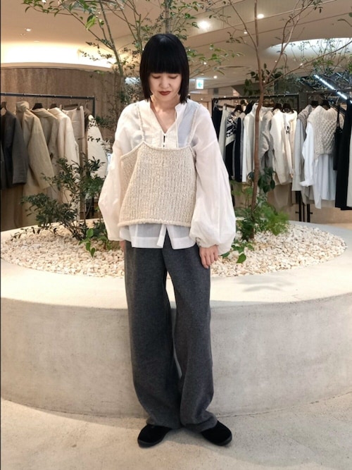 アルパカウールブークレニットキャミソール（ニット/セーター