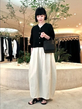 「アイテム（タンクトップ）」を使った、トダカさん（レディース・160cm）の夏コーディネート