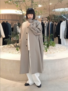 「かぐれ（カグレ）のユーティリティーイージーパンツ（その他パンツ）」を使った、トダカさん（レディース・160cm）の秋コーディネート