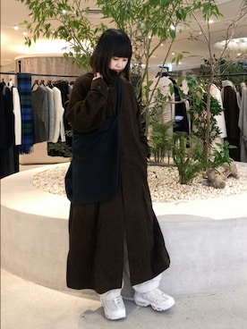 「かぐれ」｜「アイテム（その他アウター）」を使った、トダカさん（レディース・160cm）の冬コーディネート