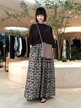 「きれいめ派カットソー」｜トダカさん（レディース・160cm）の夏コーディネート