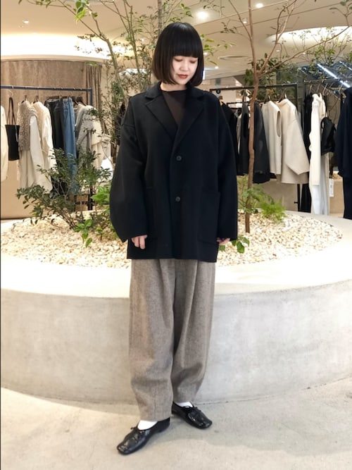 ウールステンカラーショートコート（その他アウター）｜かぐれ（カグレ