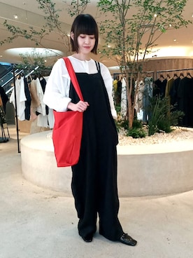 「かぐれ（カグレ）のアイテム（サロペット/オーバーオール）」を使った、トダカさん（レディース・160cm）の夏コーディネート