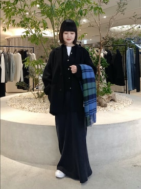 「かぐれ」｜「アイテム（その他アウター）」を使った、トダカさん（レディース・160cm）の冬コーディネート