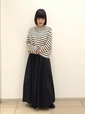 「アイテム（カーディガン/ボレロ、その他）」を使った、トダカさん（レディース・160cm）の秋コーディネート
