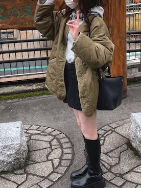 「Java（ジャバ）のアイテム」を使った、レディさん（レディース・161cm）の春コーディネート
