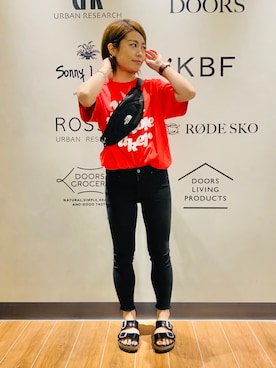 「ストリート女子」｜「アイテム（バッグ）」を使った、お鶴さん（レディース・153cm）の春コーディネート