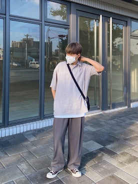 「KANGOL（カンゴール）のアイテム（財布/小物）」を使った、thesalmon37さん（レディース・165cm）の夏コーディネート