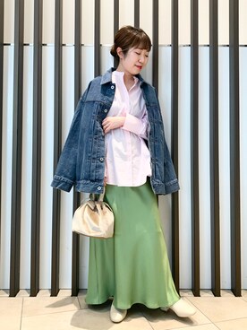 「URBAN RESEARCH Sonny Label（アーバンリサーチサニーレーベル）のアイテム（デニムジャケット）」を使った、maaamii02さん（レディース・148cm）の冬コーディネート