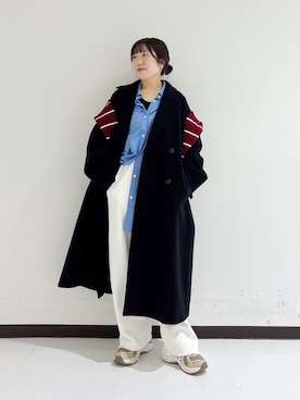 「アイテム（チェスターコート）」を使った、mamiさん（レディース・150cm）の秋コーディネート