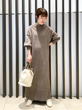 「URBAN RESEARCH Sonny Label（アーバンリサーチサニーレーベル）のアイテム（ブーツ）」を使った、maaamii02さん（レディース・148cm）の冬コーディネート