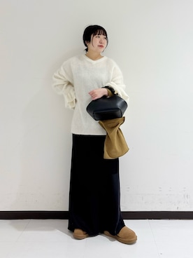 「アイテム（ハンドバッグ）」を使った、mamiさん（レディース・150cm）の冬コーディネート