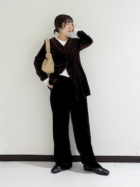 「アイテム（バレエシューズ）」を使った、mamiさん（レディース・150cm）の秋コーディネート