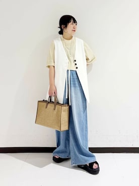 「アイテム（ヘアバンド）」を使った、maaamii02さん（レディース・150cm）の夏コーディネート