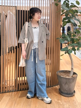 「SALOMON（サロモン）のSALOMON　XT-6 GTX（スニーカー、ベージュ系）」を使った、mamiさん（レディース・150cm）の春コーディネート