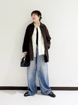 「アイテム（カバーオール）」を使った、mamiさん（レディース・150cm）の秋コーディネート