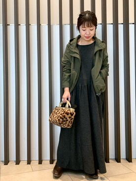 「秋トレンド2021」｜「アイテム（マウンテンパーカー）」を使った、maaamii02さん（レディース・148cm）の秋コーディネート