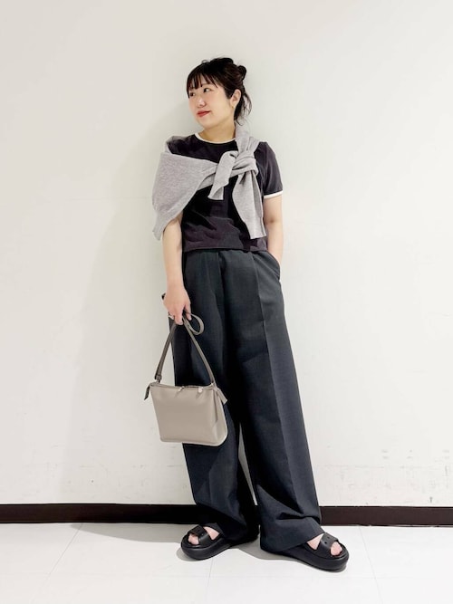 new basic　リネン混スポンディッシュニットカーディガン
