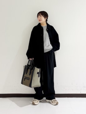 「アイテム（ステンカラーコート）」を使った、mamiさん（レディース・150cm）の秋コーディネート