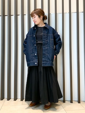 「URBAN RESEARCH Sonny Label（アーバンリサーチサニーレーベル）のアイテム（デニムジャケット）」を使った、maaamii02さん（レディース・148cm）の春コーディネート