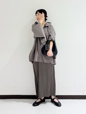 「アイテム（バレエシューズ）」を使った、mamiさん（レディース・150cm）の秋コーディネート