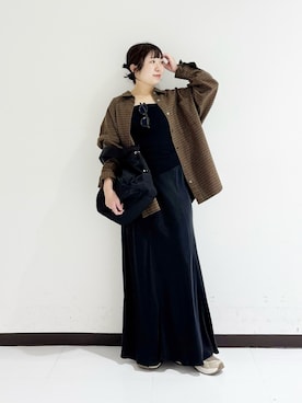 「アイテム（タンクトップ）」を使った、mamiさん（レディース・150cm）の秋コーディネート
