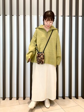 「URBAN RESEARCH Sonny Label（アーバンリサーチサニーレーベル）のアイテム（ブーツ）」を使った、maaamii02さん（レディース・148cm）の冬コーディネート