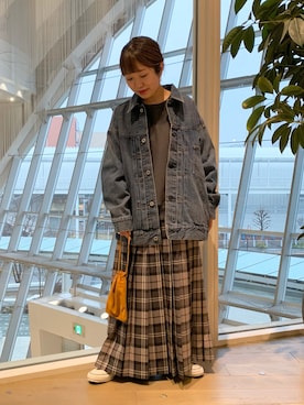 「URBAN RESEARCH Sonny Label（アーバンリサーチサニーレーベル）のアイテム（デニムジャケット）」を使った、maaamii02さん（レディース・148cm）の冬コーディネート
