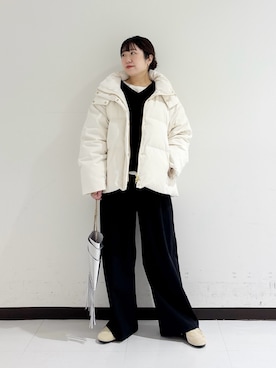 「アイテム（ダウンジャケット/コート）」を使った、mamiさん（レディース・150cm）の秋コーディネート