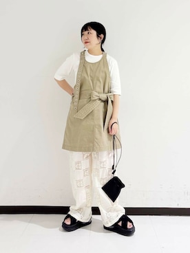 「NIKE（ナイキ）のNIKE　エアマックスアイラサンダル（サンダル）」を使った、maaamii02さん（レディース・150cm）の夏コーディネート